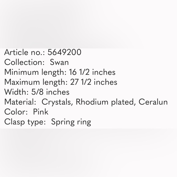 SWAVORSKI SWAN PENDANT NECKLACE - Picture 5 of 5